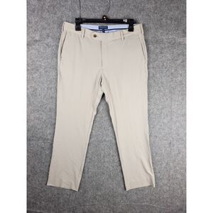 Peter Millar Crown Crafted Pants Adult 32 x 27 Beige Chino Golf Stretch *Mark